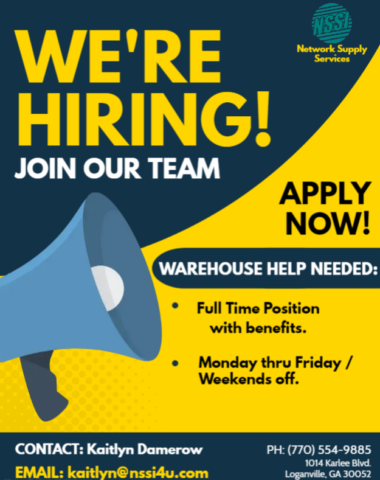 We are Hiring flyer